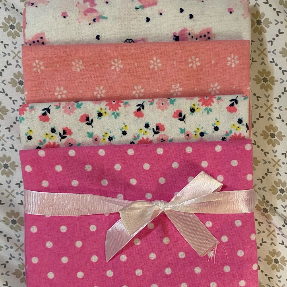 Receiving blankets Swaddle baby girl’s x4 NWT